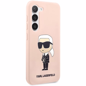 Karl Lagerfeld KLHCS23SSNIKBCP S23 S911 жёсткий чехол розовый/розовый Silicone Ikonik