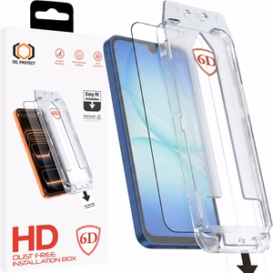 Tel Protect Dust-Free Easy Fit Full Glue 6D Tempered Glass for Samsung Galaxy A16/A17 4G/5G black
