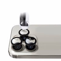 Aizsargstikls Tel Protect Titanium Lens 99% AR uz kameras Iphone 14/14 Plus/16e melns (2 objektīvi)