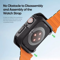 DUX DUCIS apvalks TAMO Apple Watch 10 sērijai 46 mm caurspīdīgs ar melnu