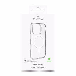 Puro Lite Mag MagSafe silikona apvalks iPhone 16 Pro - caurspīdīgs