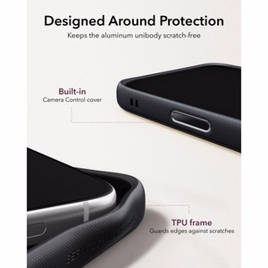 ESR Leather vāciņš modelim iPhone 18 Pro / 17 Pro, ar statīvu, saderīgs ar MagSafe – melns