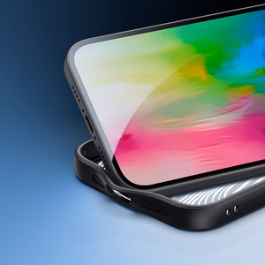 Dux Ducis Aimo Mag viedtālruņa apvalks ar MagSafe un statīvu iPhone 16 - melns