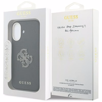 GUESS korpuss priekš IPHONE 17 GUHCP17S5PS4RGGK (PU FW Resin Logo) melns