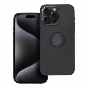 Case for iPhone 15 PRO MAX Silicone Ring black