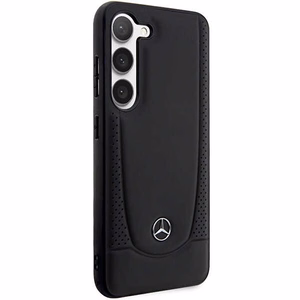 Mercedes ādas Urban viedtālruņa apvalks Samsung Galaxy S23 FE - melns