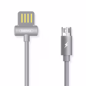 REMAX kabelis Waist Drum RC-082m - USB uz Micro USB - pelēks