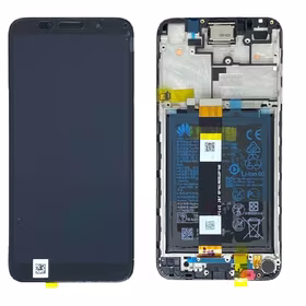 LCD screen Huawei Y5p 2020 ar touch screen ar frame un baterija Midnight Melns original (service pack)