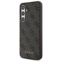Guess GUHCS24FEG4GFBR S24 FE S721 brūns/brūns cietais apvalks 4G Metāla Zelta Logotips
