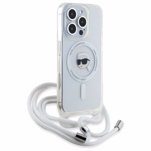 Karl Lagerfeld Crossbody IML Karl Head Magnētiskais viedtālruņa apvalks iPhone 16 Pro Max - caurspīdīgs