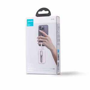 Joyroom mini portatīvais lādētājs 10000mAh Colorful Series 22.5W ar 2 iebūvētiem USB C un Lightning kabeļiem rozā (JR-L012)