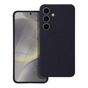 Case for Samsung S24 Silicone Mag Cover compatible with MagSafe (camera protection) black