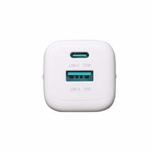 Joyroom JR-TG7 33W USB-A + USB-C sienas lādētājs ar 60W USB-C uz USB-C 1m kabeli balts