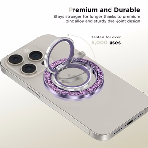 Tech-Protect MMR200 magnētiskais turētājs / gredzens ar MagSafe - violets ar kristāliem