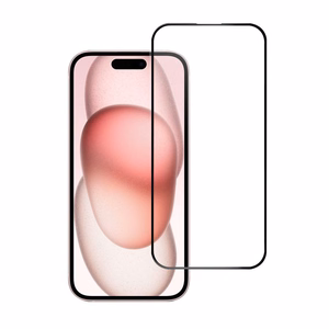 Aizsargstikls Blue Star - APP IPHONE 15/16 5D pilns pārklājums - melns