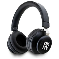 DKNY metāla logotips Bluetooth aptverošās austiņas - melnas