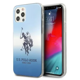 US Polo USHCP12MPCDGBL iPhone 12/12 Pro 6,1" viedtālruņa apvalks - zils Gradient Collection