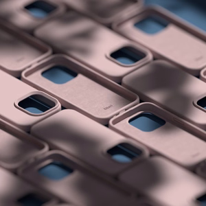 Etteri silikona apvalks viedtālrunim iPhone 12 / 12 Pro 6,1" gaiši rozā