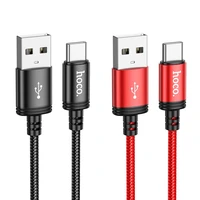 Kabelis USB A uz USB C Hoco 3A 1 m X89 melns