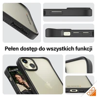 PanzerGlass ClearCase viedtālruņa apvalks iPhone 15 Plus / 14 Plus ar Kara Līmeņa Sertifikātu - Caurspīdīgs & Melns