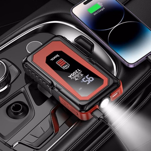 Portatīvais lādētājs Hoco 10000 mAh 2A ar automobiļa avārijas starteri QS3 melns