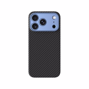 AmazingThing Titan Max Lens maciņš modelim iPhone 18 Pro Max, no aramīda šķiedras, ar kameras aizsargu, saderīgs ar MagSafe – krāsa: zila