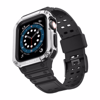 Protect siksniņa Apple Watch 38/40/41mm bruņots apvalks siksniņa - melns, sudraba