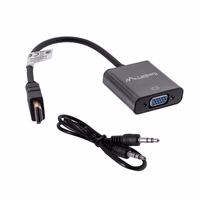Lanberg AD-0017-BK video cable adapter 0.2 m VGA (D-Sub) HDMI Type A (Standard) melns