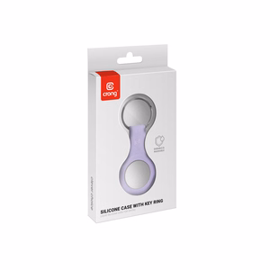 Crong silikona aizsargvāciņš ar atslēgu gredzenu Apple AirTag 1 / 2, violets