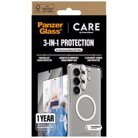 CARE by PanzerGlass Flagship 3in1 viedtālruņa apvalks + stikls + lēcas aizsardzības komplekts Samsung Galaxy S25 Ultra