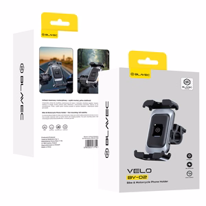 Blavec velosipēda turētājs BV-02 Velo stūrei (BV02-HSB) sudraba-melns