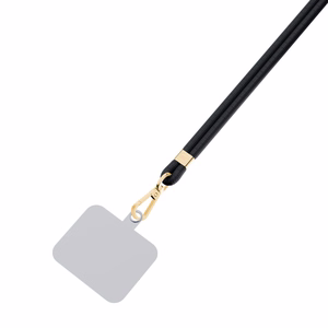 3mk EasyClip tālruņa aukliņa, melna (zelta krāsas furnitūra)