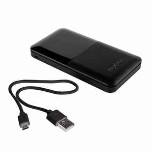 Внешний аккумулятор MX ROTH 10 000 mAh, 2xUSB, 10W Li-Po, черный, + кабель microUSB
