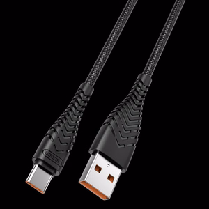 VEGER kabelis USB A uz Type C 2,4A V104 1,2 m melns