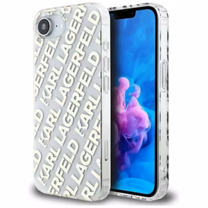 Karl Lagerfeld IML atkārtotā logotipa viedtālruņa apvalks iPhone 16e - zeltains