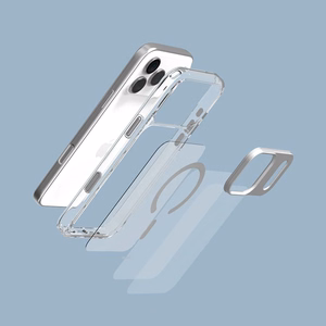Moshi iGlaze MagSafe vāciņš ierīcei iPhone 17, “Luna Silver” krāsā