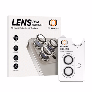 Закалённое стекло Tel Protect 3D Lens на камеру для Iphone 17 прозрачное (линз 2 шт.)