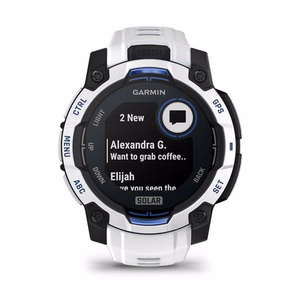 Garmin Instinct 3 Solar pulkstenis, 45 mm, balts