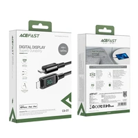Acefast kabelis MFI USB Type C - Lightning 1.2m, 30W, 3A melns (C6-01 melns)