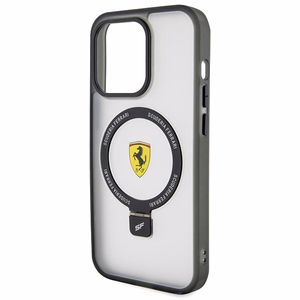 Ferrari FEHMP15LUSCAH iPhone 15 Pro 6.1" caurspīdīgs cietais apvalks ar gredzena statīvu 2023 kolekcija Magnētiskais