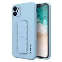 Wozinsky Kickstand Case silikona viedtālruņa apvalks ar statīvu Xiaomi Redmi 10X 4G / Xiaomi Redmi Note 9 gaiši zils