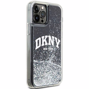 DKNY Liquid Glitter Big Logo iPhone 12 Pro/12 Case - Black