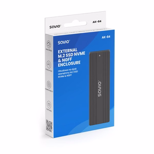 Savio AK-84 storage drive enclosure SSD enclosure melns M.2