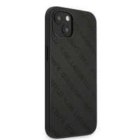 Karl Lagerfeld KLHCP13SPTLK iPhone 13 mini 5,4 "melns cietais apvalks Perforēts Allover