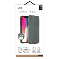 Uniq Clarion Tinsel viedtālruņa apvalks iPhone Xs Max - melns
