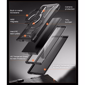 Supcase UB Grip Mag MagSafe maciņu komplekts, 2 gab., Samsung Galaxy Z Fold 8, melns