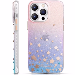 Kingxbar Heart Star Series viedtālruņa apvalks iPhone 14 Plus apvalks ar zodiaka zvaigznēm