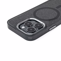 Mirdzošs apvalks MagSafe iPhone 16 Pro - melns ar spīdumiem