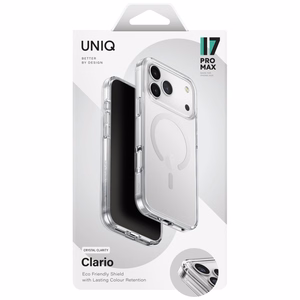 Uniq Clario Magclick uzlādes futrālis iPhone 17 Pro Max - caurspīdīgs