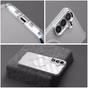 Maciņš Samsung A27 Frame Clear Hybrid Mag Cover, saderīgs ar MagSafe, caurspīdīgs